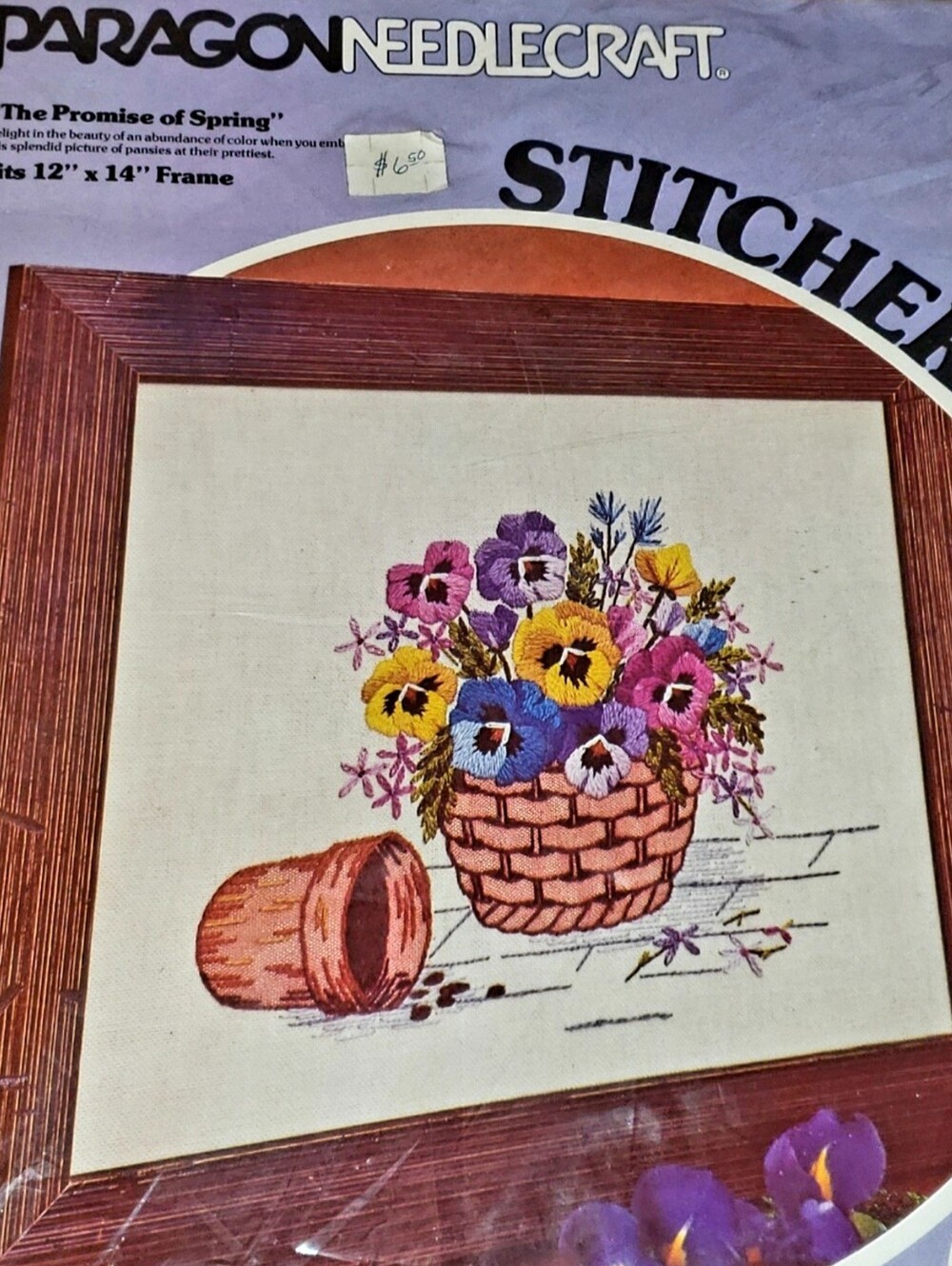VTG Mid-Century Paragon Needlecraft Stitchery "The Promise Of Spring" Crewel Kit